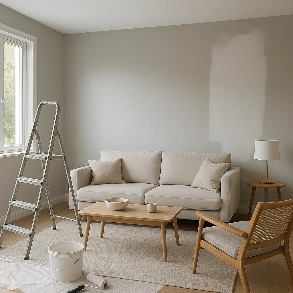 Quels travaux faire pour valoriser son bien immobilier avant une vente ? 2 Rafraîchissement peinture avant vente immobilière