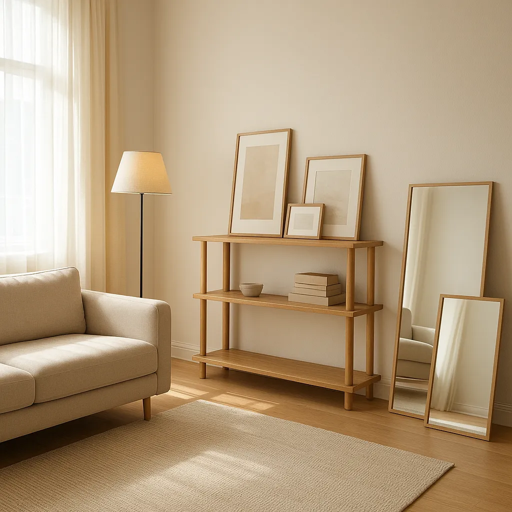 Décorer un appartement en location sans percer : solutions simples et réversibles 2 Salon décoré sans percer dans un appartement en location