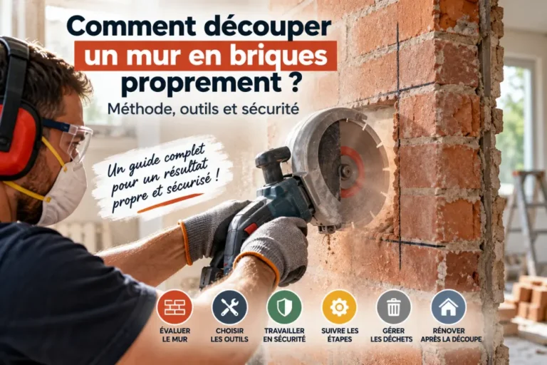 Comment découper un mur en briques proprement ? Méthode, outils et sécurité
